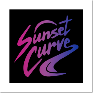 sunset curve bi pride Posters and Art